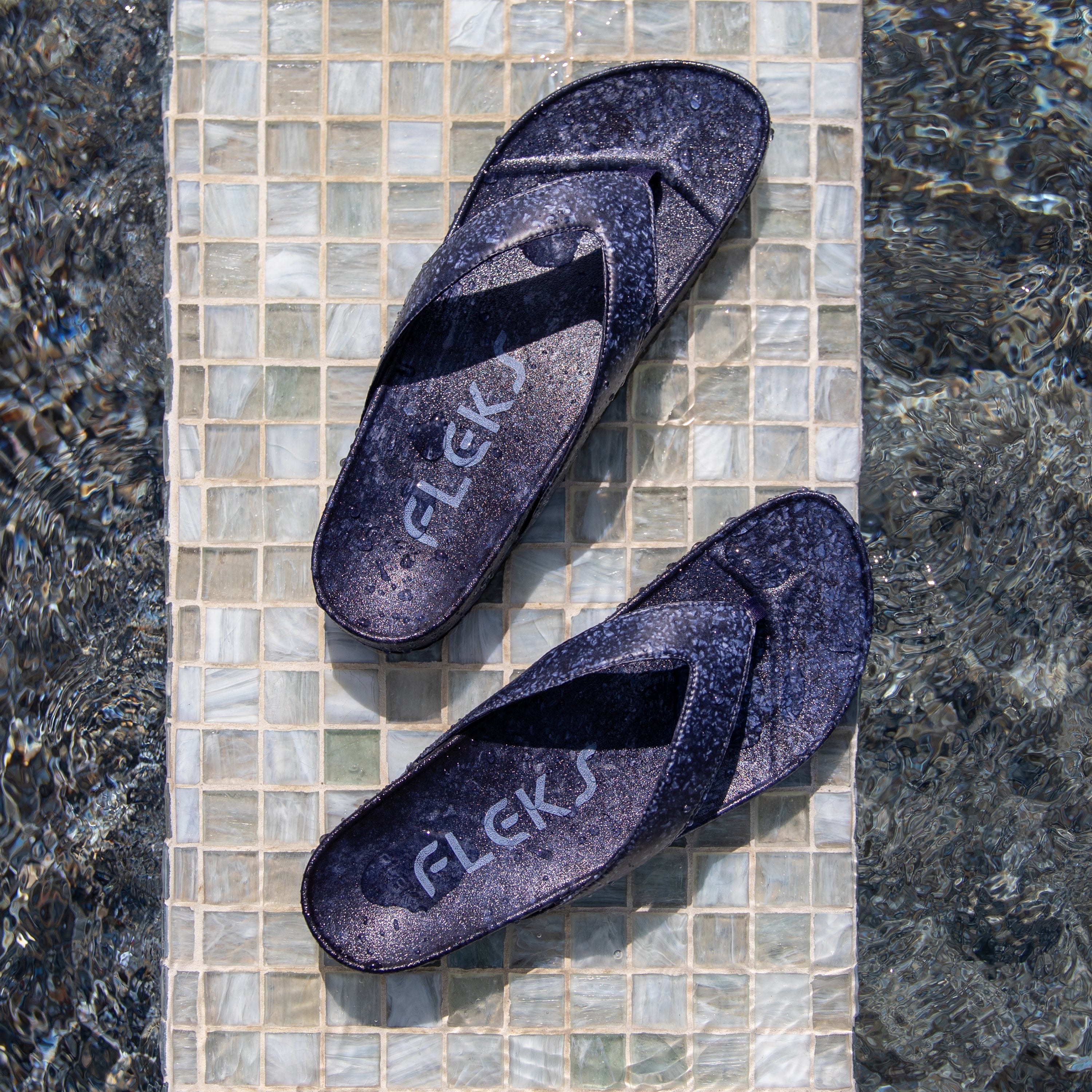 West Beach Flip Flop – Deep Blue Sea | Supportive Cushioned Flip Flop | Summer Style