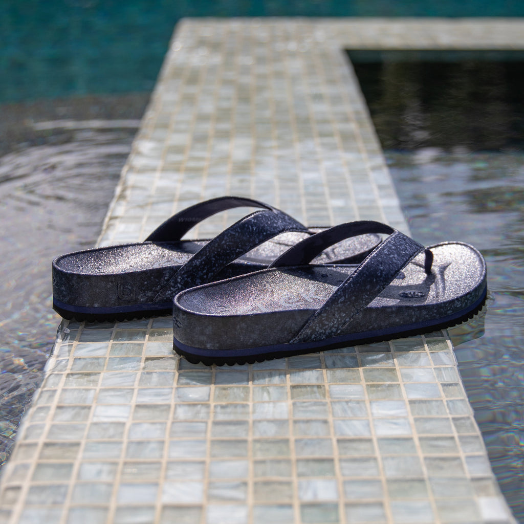 West Beach Flip Flop – Deep Blue Sea | Supportive Cushioned Flip Flop | Summer Style