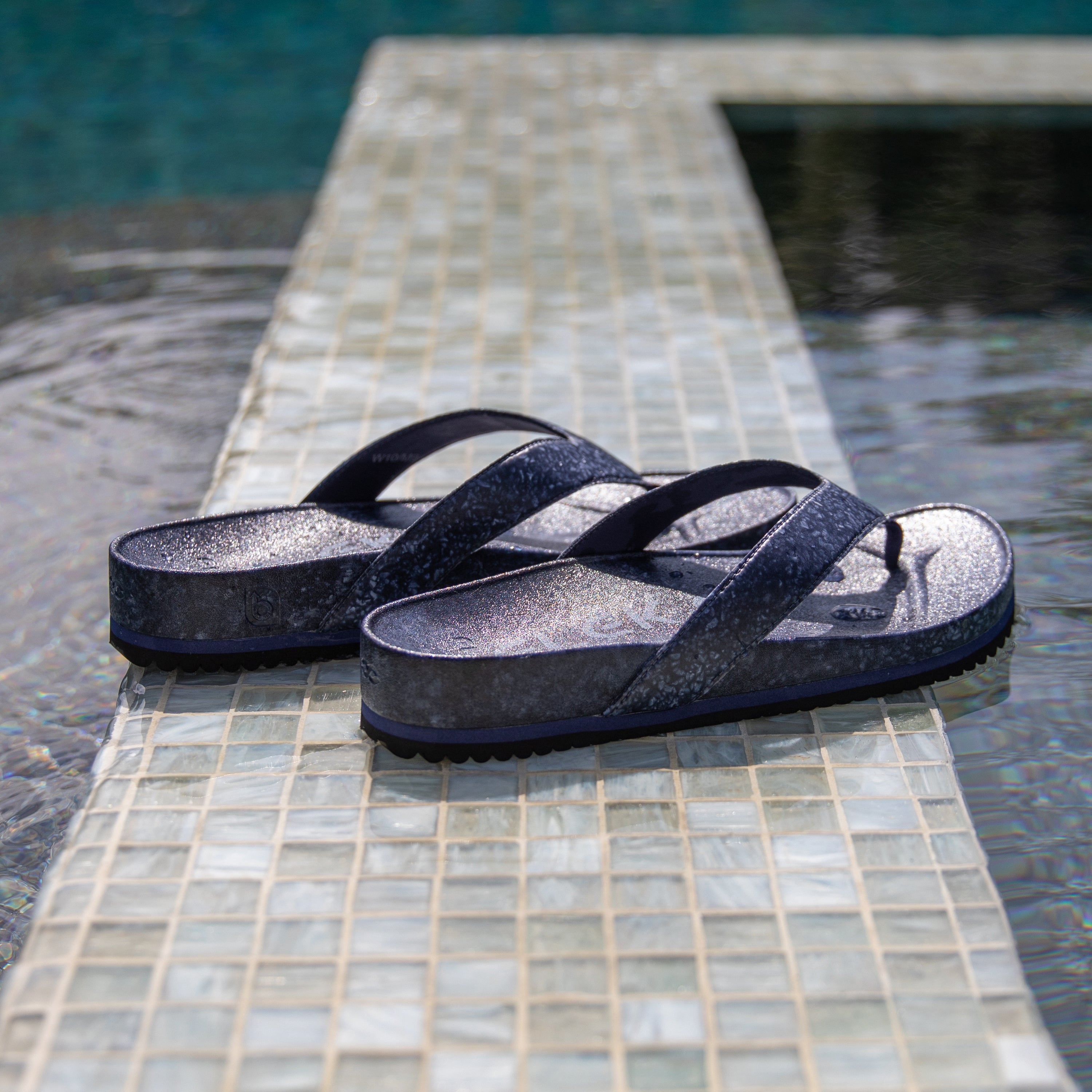 West Beach Flip Flop – Deep Blue Sea | Supportive Cushioned Flip Flop | Summer Style