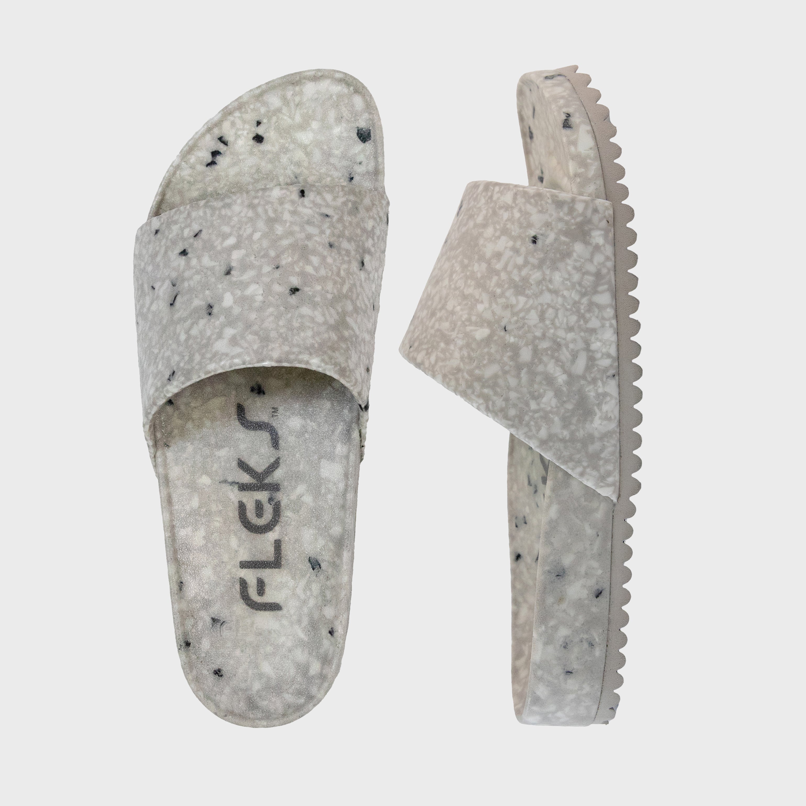 East Beach Slide – Cloudy Day | Supportive Cushioned Slide Sandal | Neutral Style