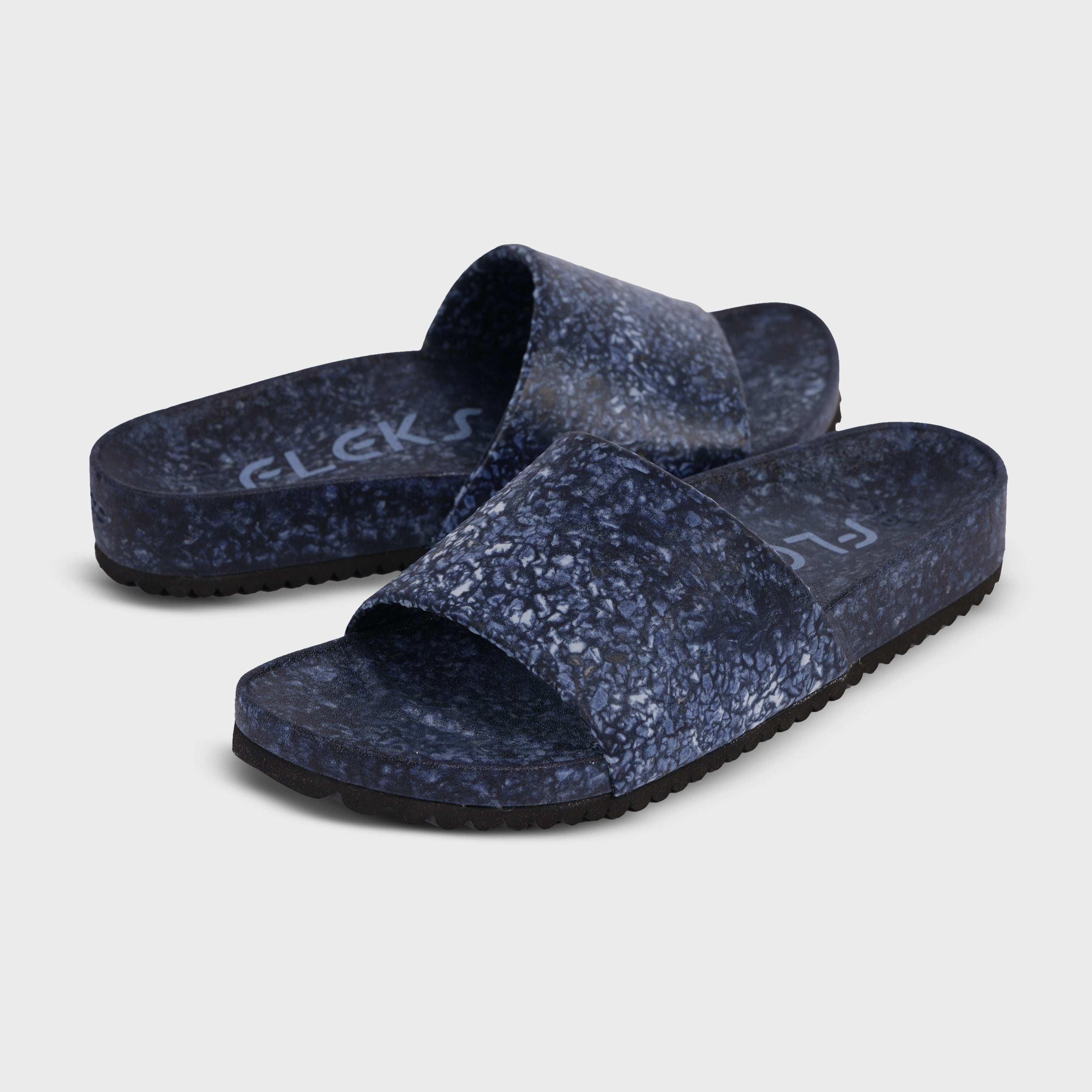 East Beach Slide – Deep Blue Sea | Supportive Cushioned Slide Sandal | Coastal Style