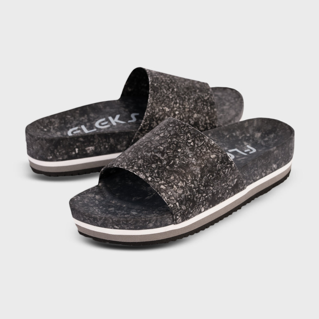 East Beach Slide Platform – Night | Elevated Cushioned Slide Sandal | All-Day Comfort