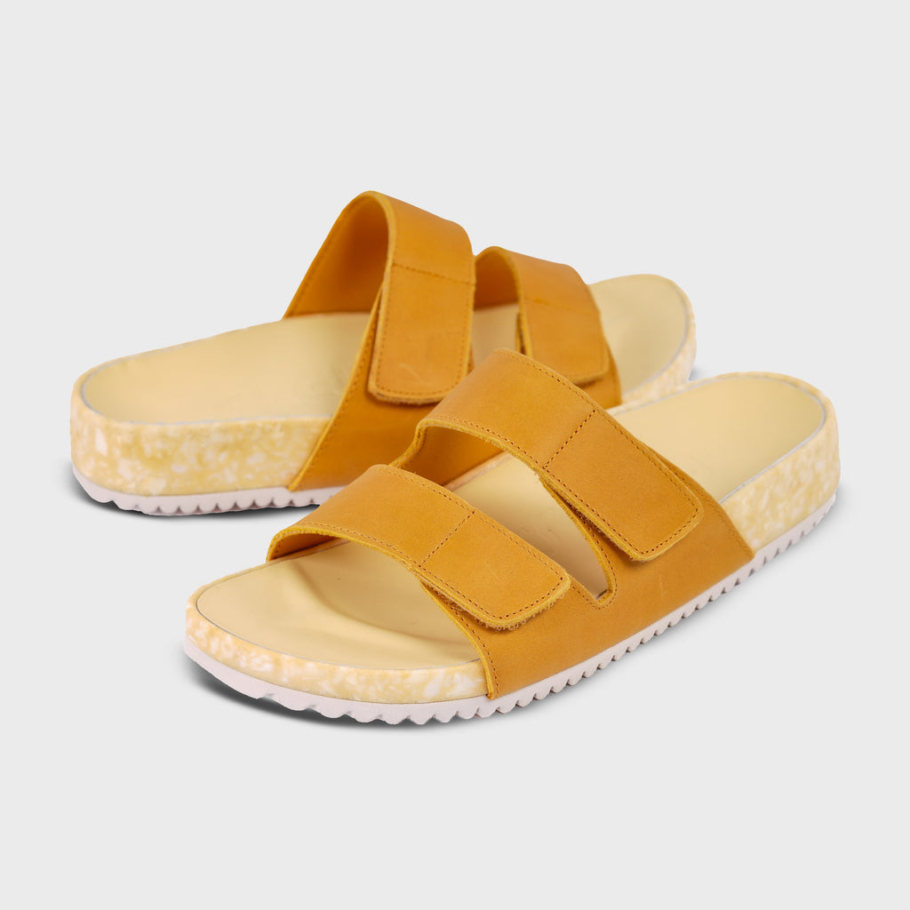 Riviera Leather Sandal – Chamois | Adjustable Strap Sandal | All-Day Comfort