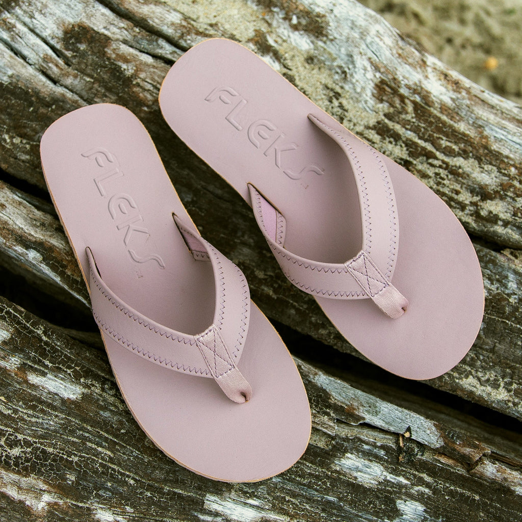 The Seagrove Flip Flop – Blushed | Leather Beach Flip Flop with Arch Support