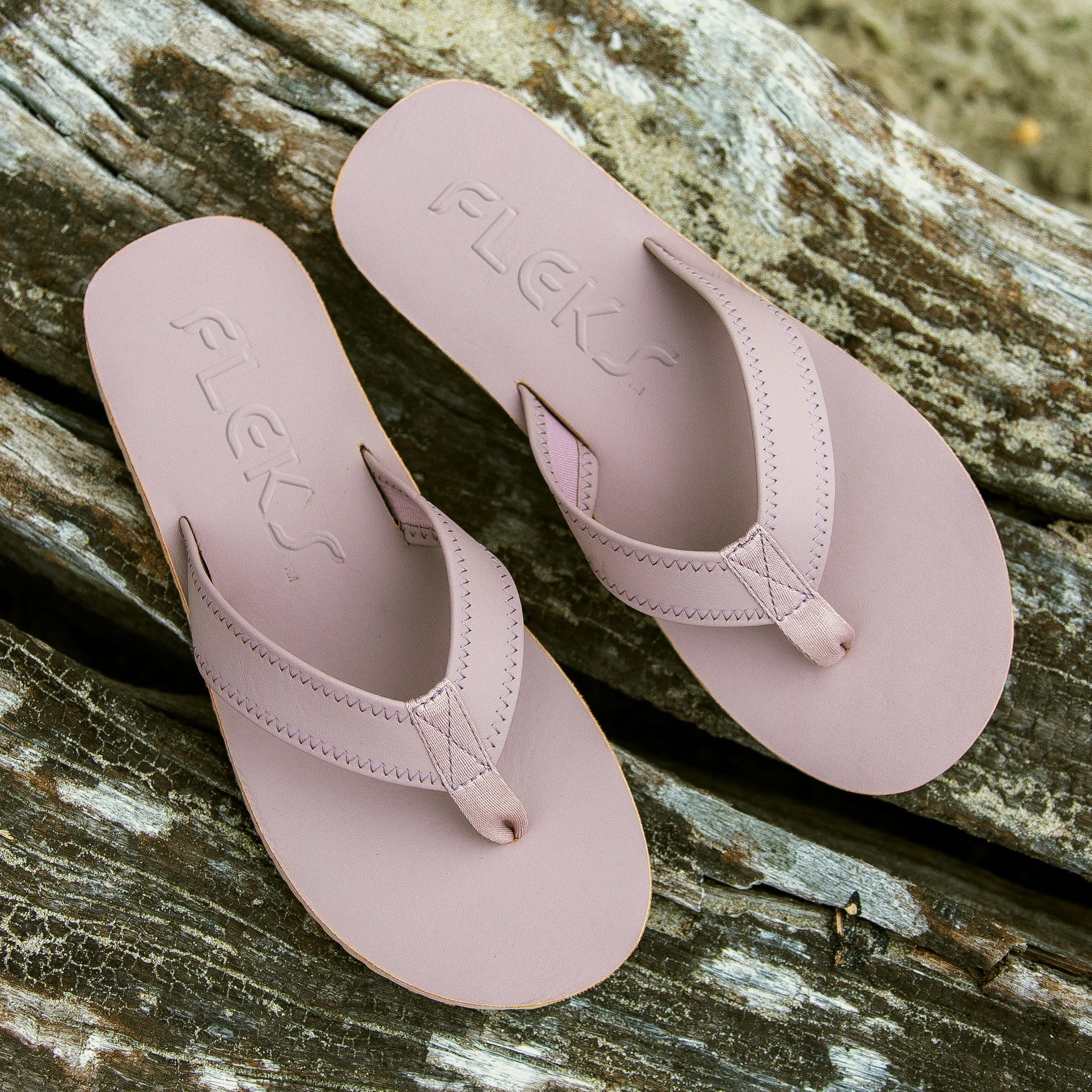 The Seagrove Flip Flop – Blushed | Leather Beach Flip Flop with Arch Support