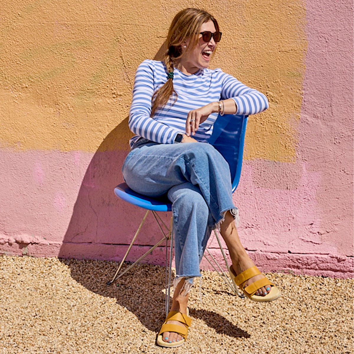 Riviera Leather Sandal – Chamois | Adjustable Strap Sandal | All-Day Comfort