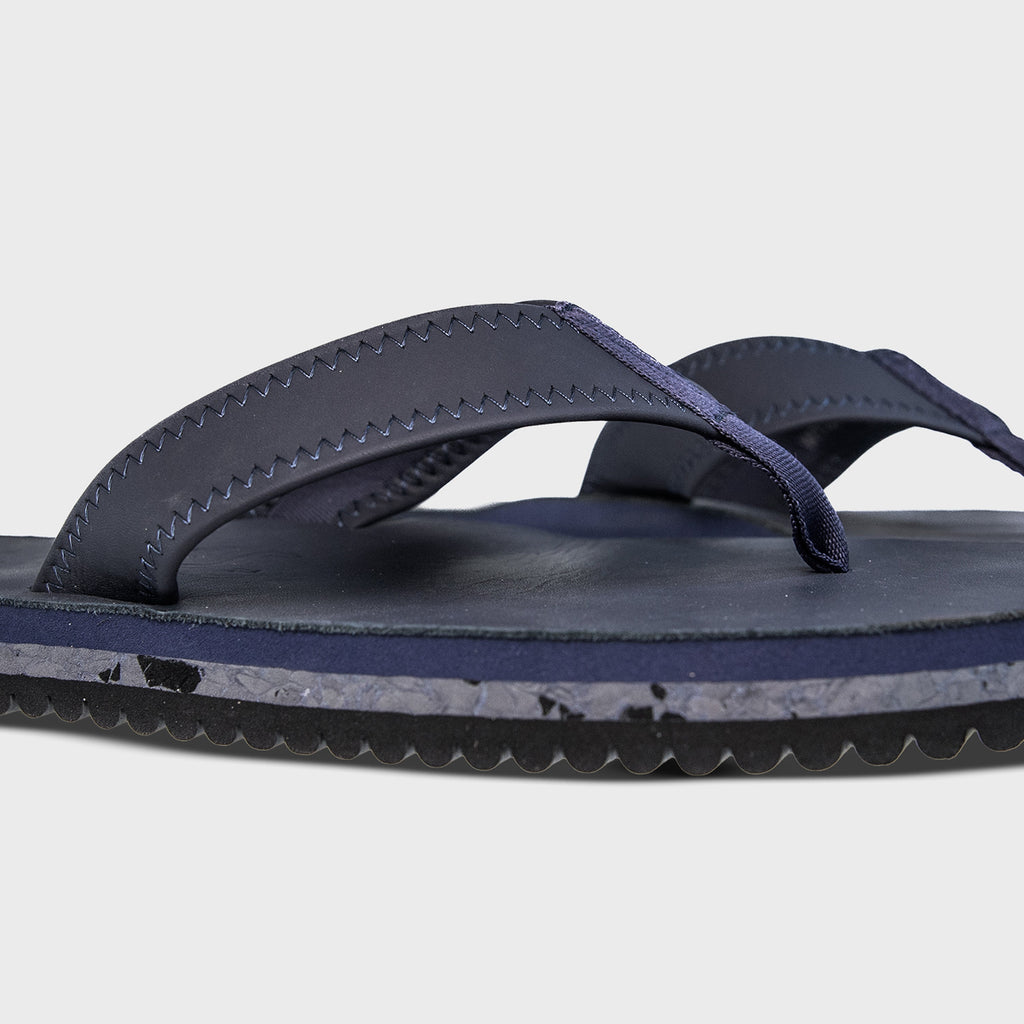 The Seagrove Flip Flop – Deep Blue Sea | Leather Beach Flip Flop with Arch Support