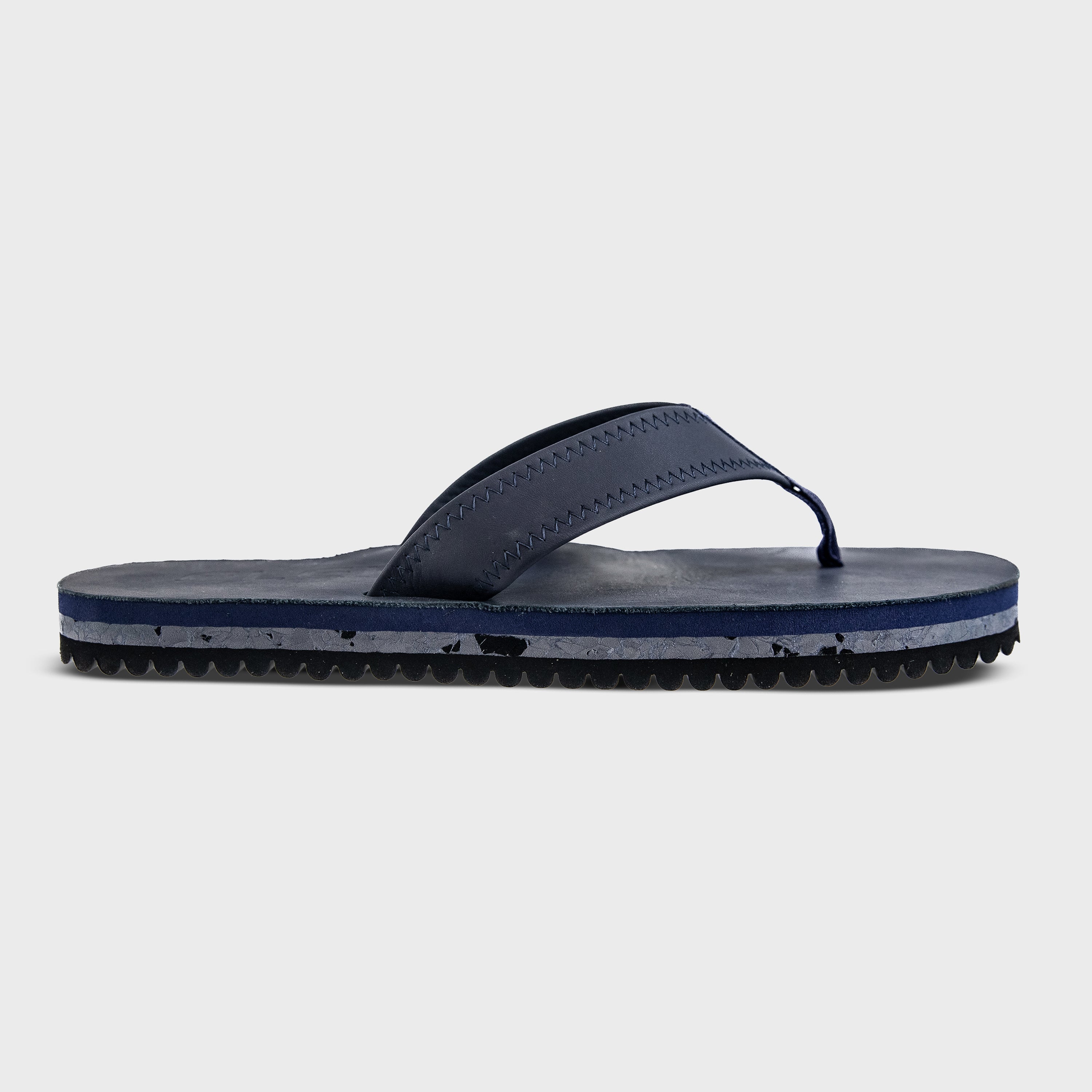The Seagrove Flip Flop – Deep Blue Sea | Leather Beach Flip Flop with Arch Support